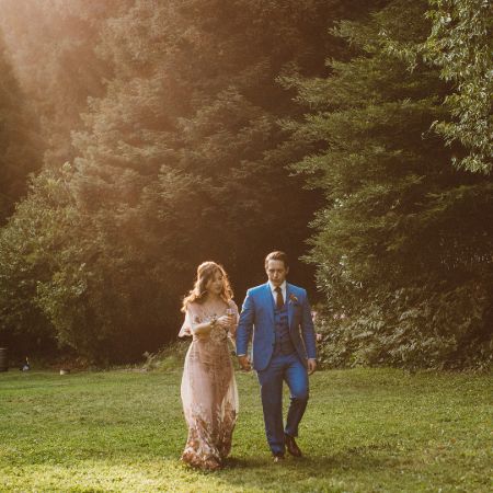 Jessy and Beck in their wedding dress
